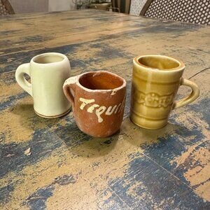 Vintage Bronte Yorkshire Shot Glasses and additional ceramic tequila shot glass